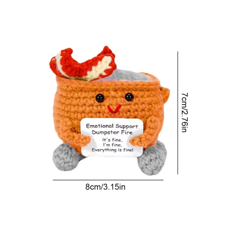 Handmade Crochet Dumpster Fire - Home And Textiles Today ulasan dan harga