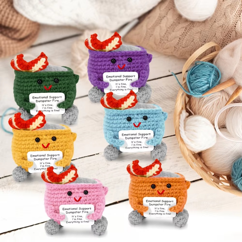 Handmade Crochet Dumpster Fire - Home And Textiles Today ulasan dan harga