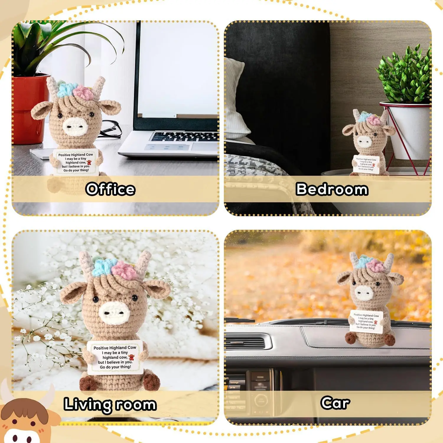 Crochet Emotional Cow Doll Dec - Home And Textiles Today ulasan dan harga