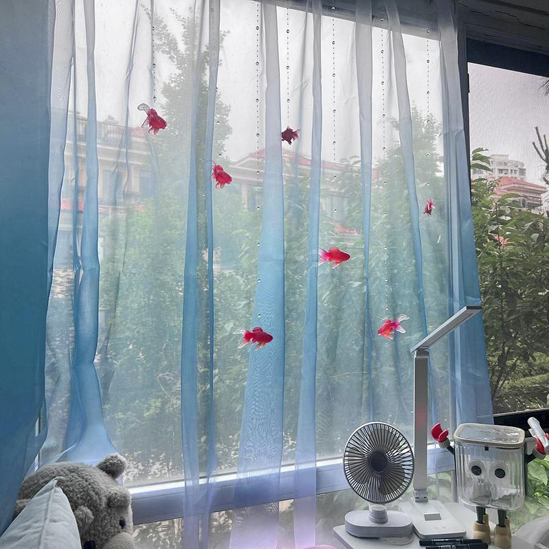 Light Blue Solid Sheer Voile W - Curtain Sheer Voile ulasan dan harga