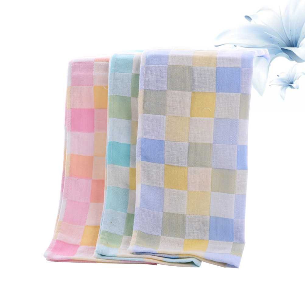3Pcs Double-Layer Gauze Towels - Home Textiles Towel Set ulasan dan harga