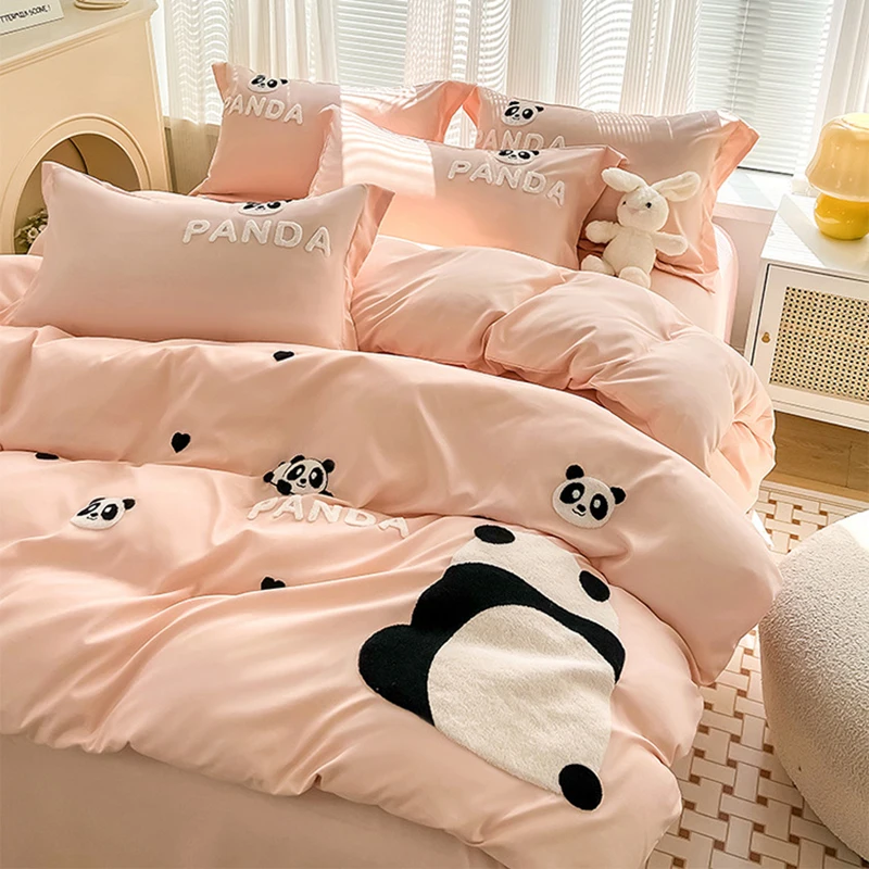Korean Panda Towel Embroidery  - Home Textiles Towel Set ulasan dan harga