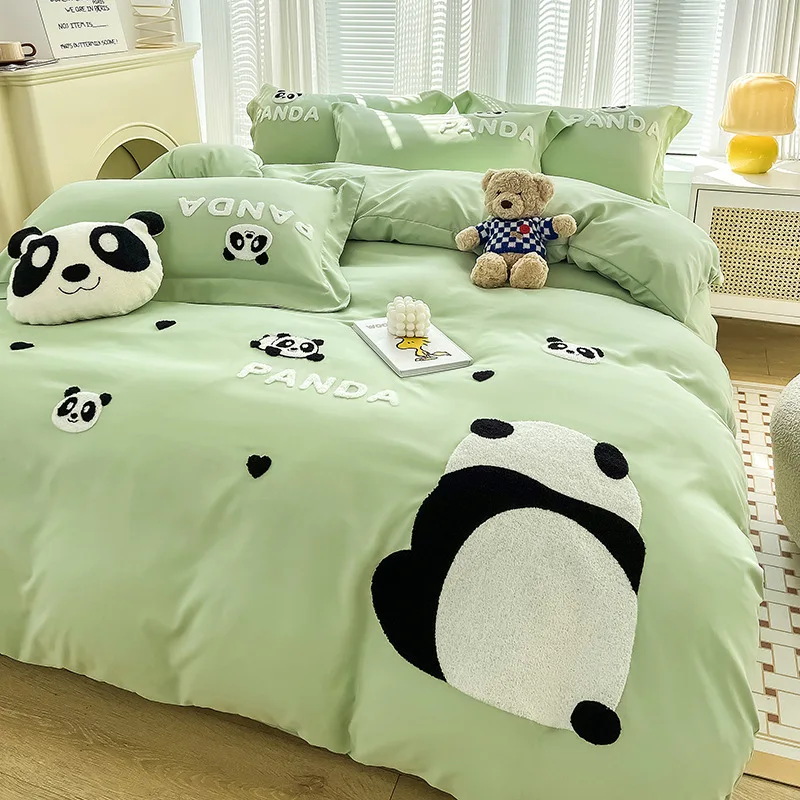 Korean Panda Towel Embroidery  - Home Textiles Towel Set ulasan dan harga