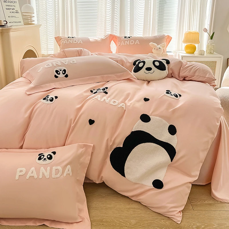 Korean Panda Towel Embroidery  - Home Textiles Towel Set ulasan dan harga