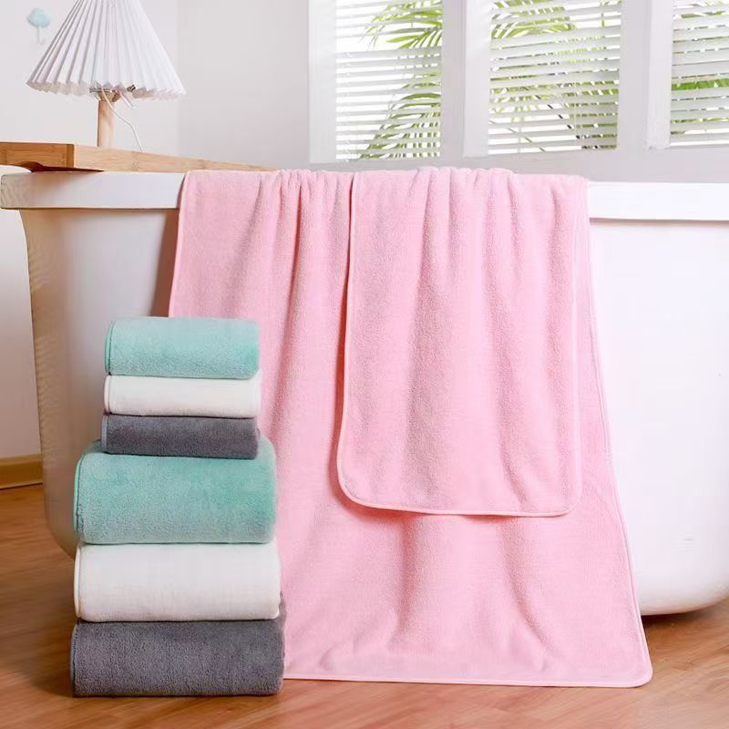 Coral Fleece Thickened Towel a - Home Textiles Towel Set ulasan dan harga