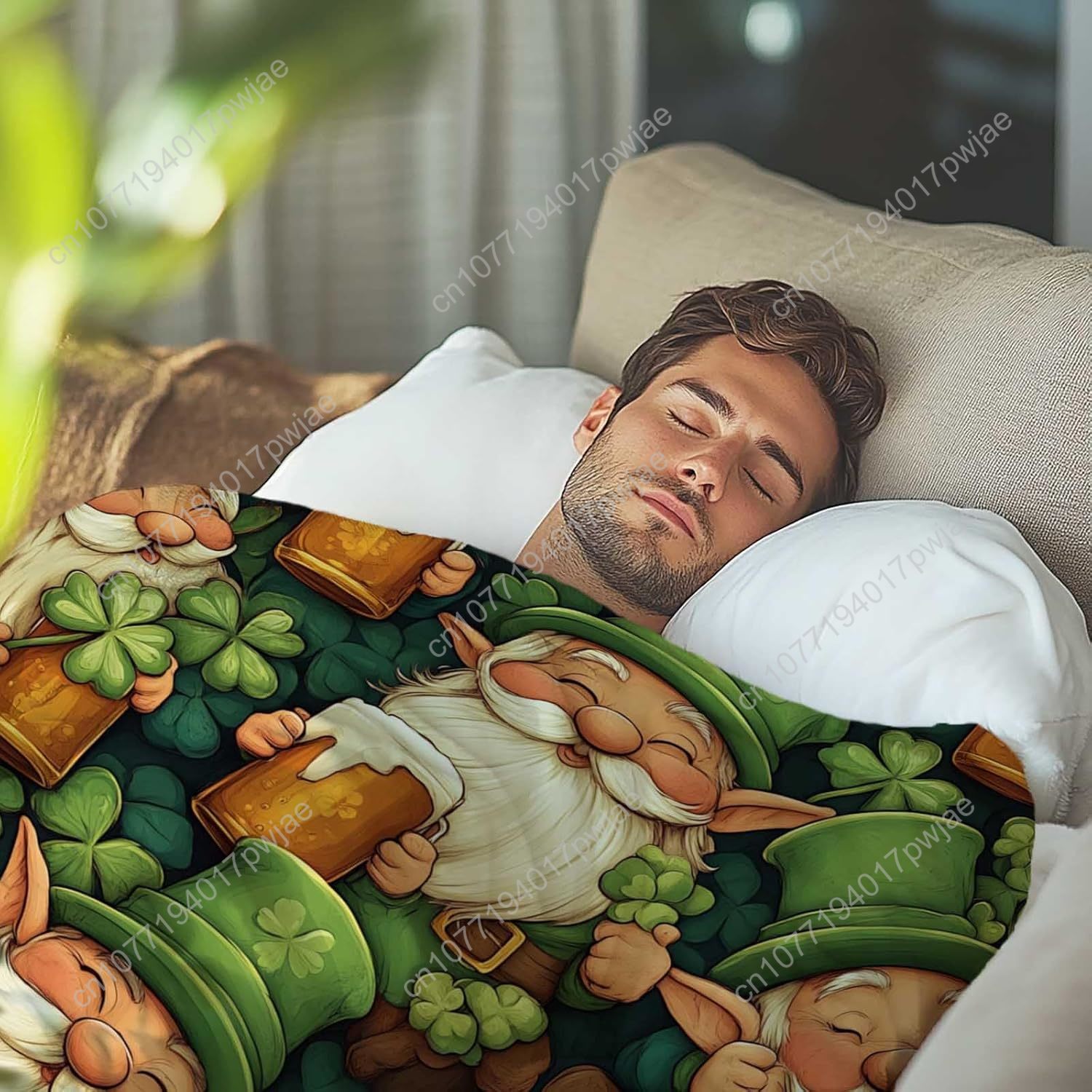 St. Patrick’s Day Gnome Throw  - Home And Textiles Today ulasan dan harga