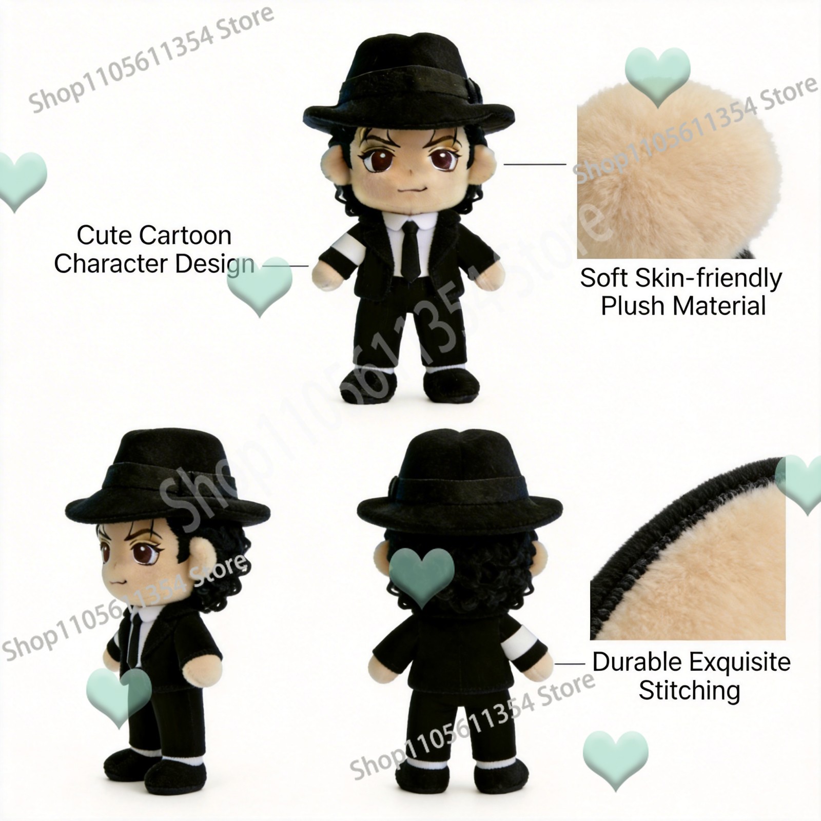 Red Michael Cute Plush Doll 25 - Home And Textiles Today ulasan dan harga