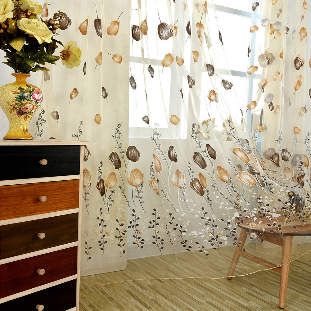 100x200cm Tulip Voile Curtains - Curtain Sheer Voile ulasan dan harga