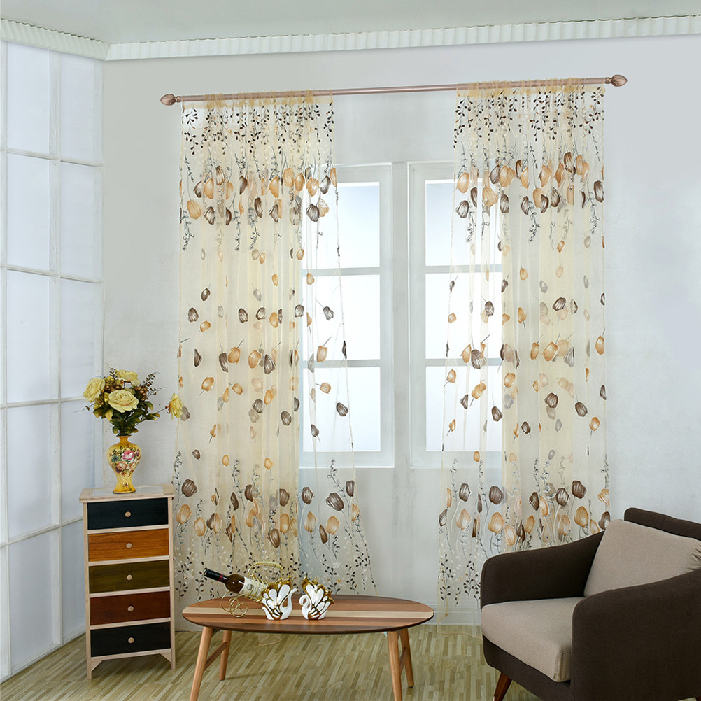 100x200cm Tulip Voile Curtains - Curtain Sheer Voile ulasan dan harga