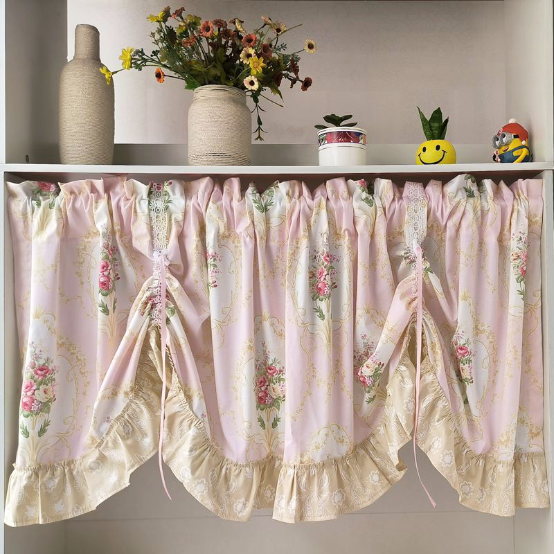 French Retro Pastoral Pink Sma - Curtain Sheer Voile ulasan dan harga