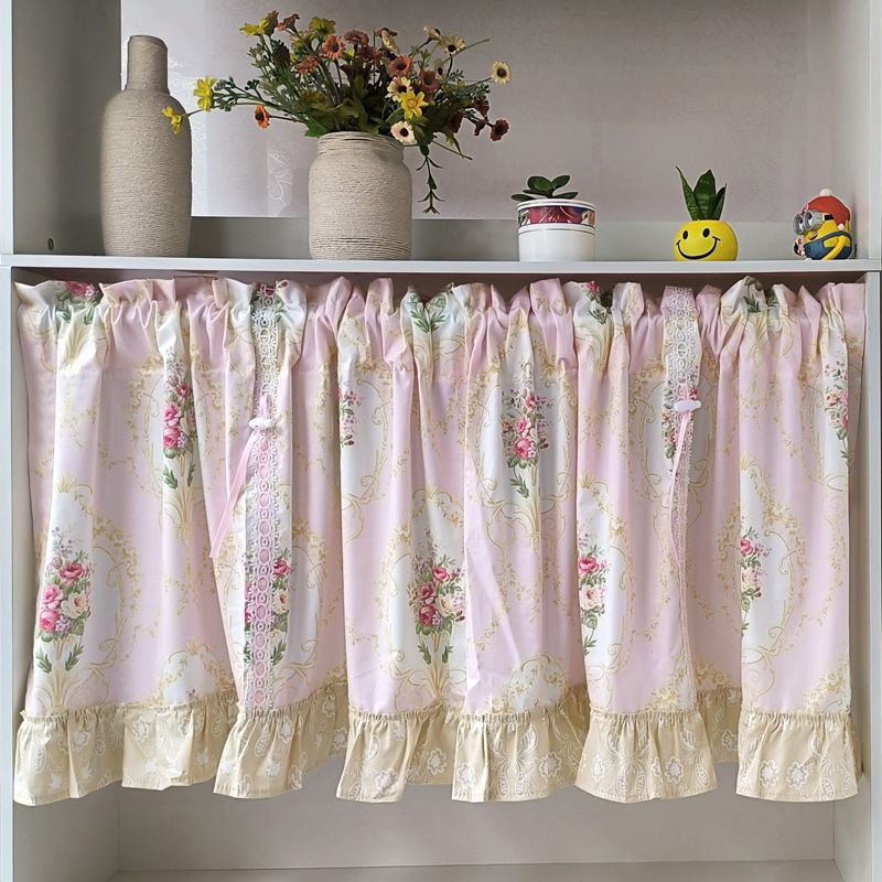 French Retro Pastoral Pink Sma - Curtain Sheer Voile ulasan dan harga