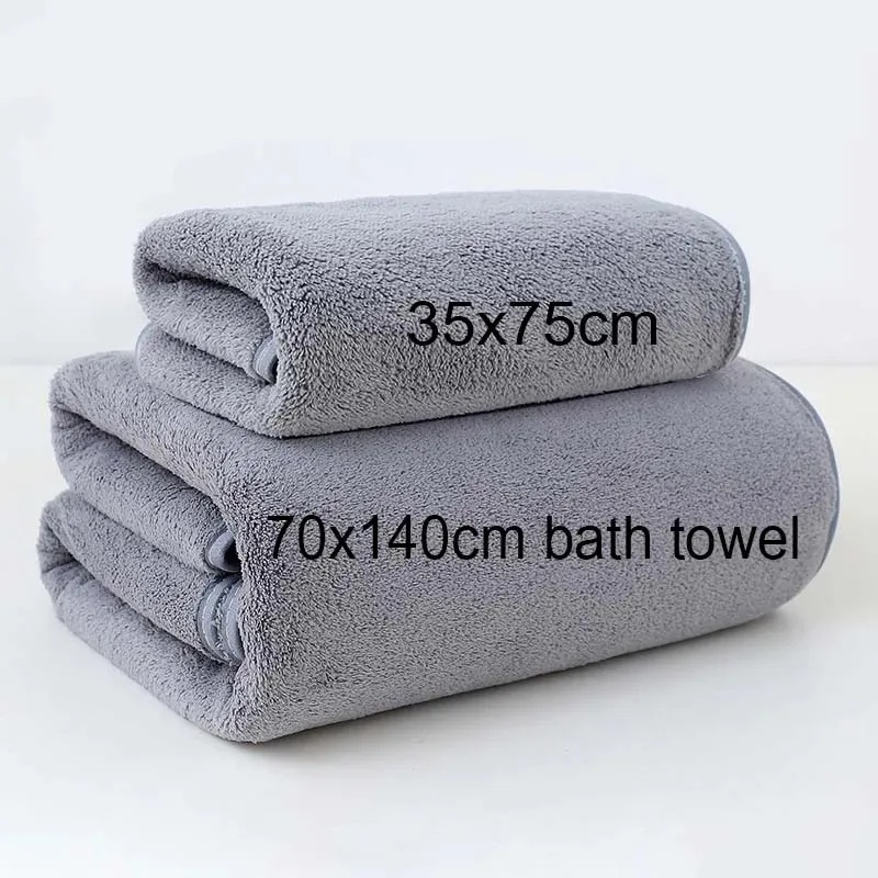 Grey Pink Solid Color Coral Fl - Home Textiles Towel Set ulasan dan harga