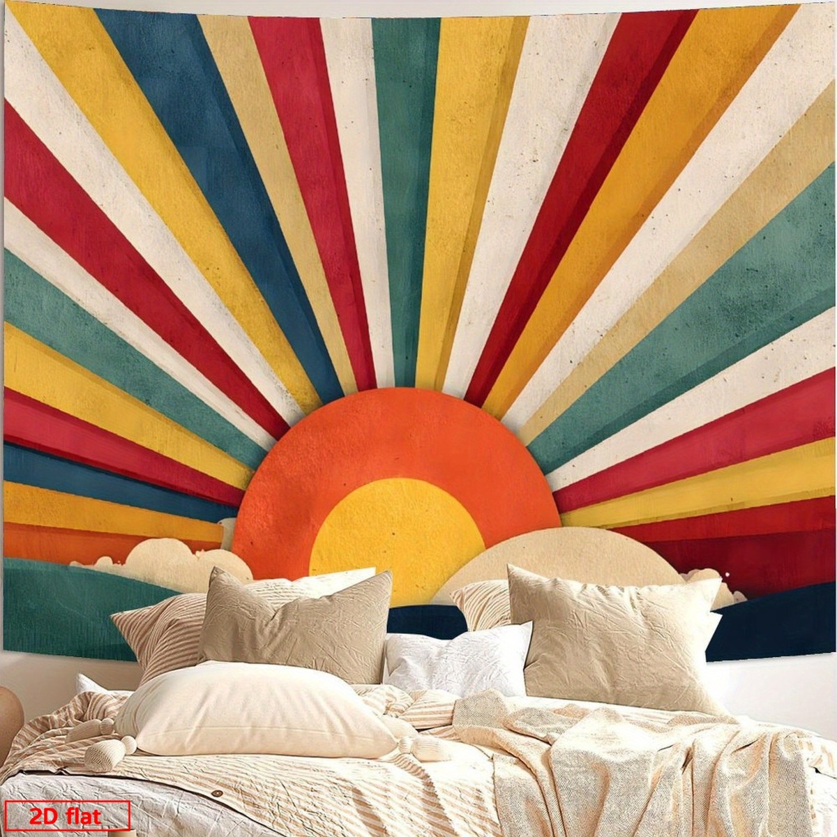 Boho Sunburst Retro Tapestry W - Sunrise Home Textiles & Apparel ulasan dan harga