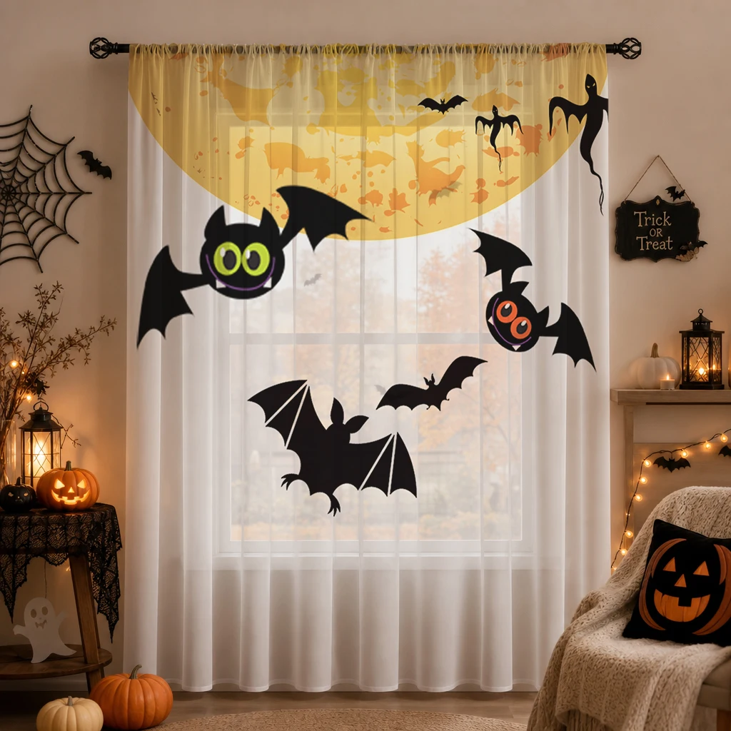 Halloween Day Gradient Sheer C - Curtain Sheer Voile ulasan dan harga